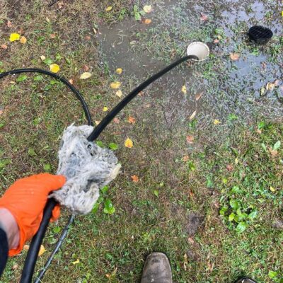 The Hydro-Jetter Pulled Out A Mop Head Today To Clear A Heavy Grease Blockage.