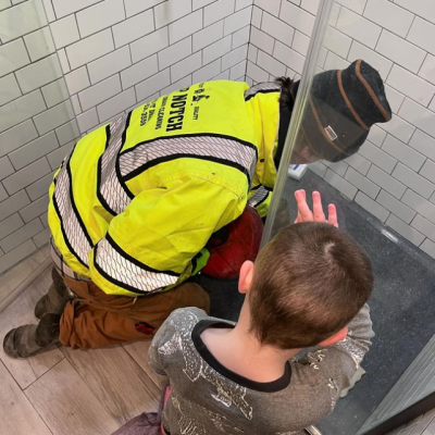 Jetter Jack Here Handling A Shower Drain Full Of Hair With His Helper Levi!!