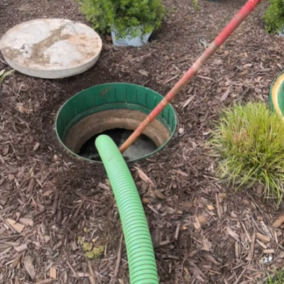 Gabe Churning Up A Poop Smoothie Here On This Septic Tank.